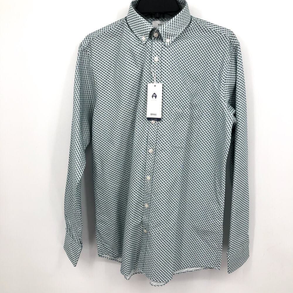 BRAX Men's Daniel Natural Flex Modern Fit Shirt Medium Starlight Print NWT